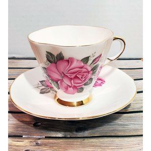 Society Fine China Tea Cup and Saucer with Gold Trim Made in England